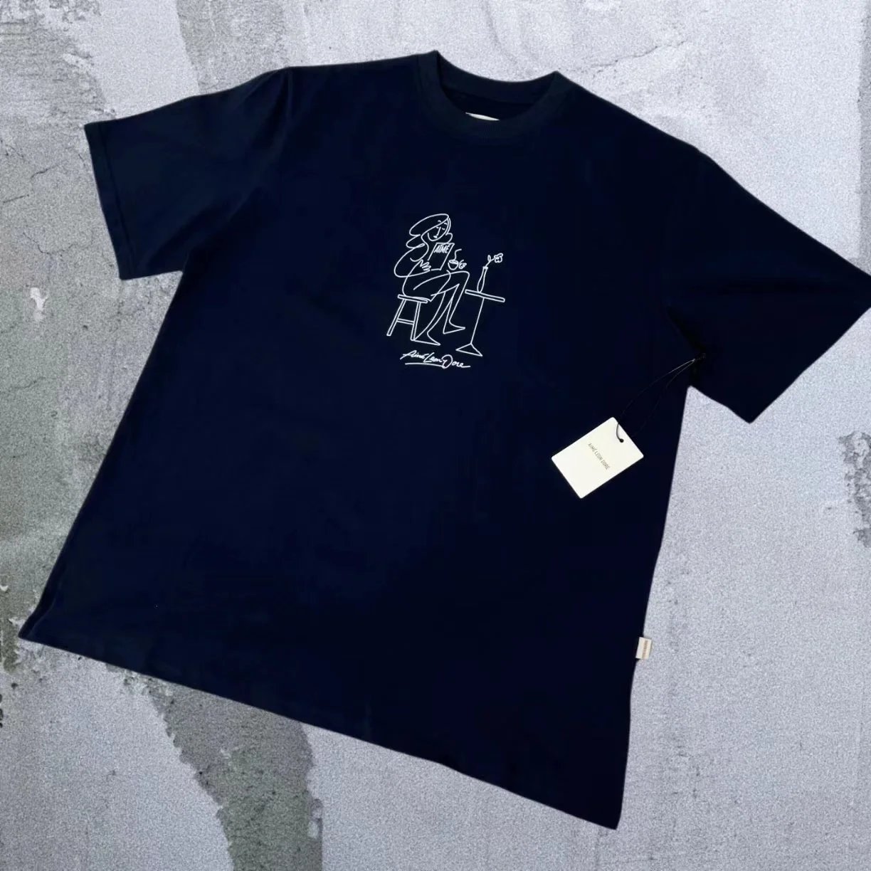 宝蓝色女孩手绘 A06