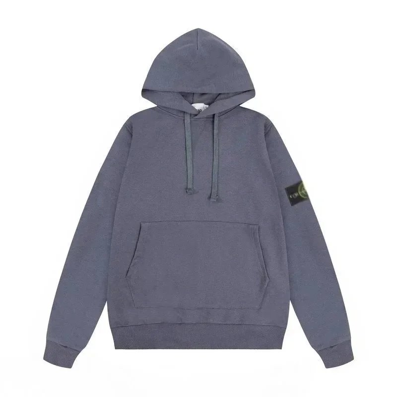 Grey blue hooded